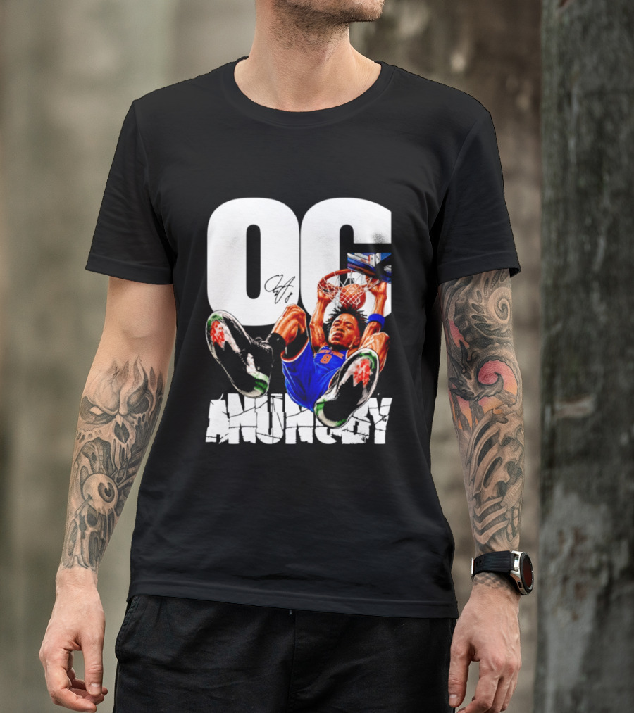 OG Anunoby Dunking New York Knicks Caricature T-Shirt