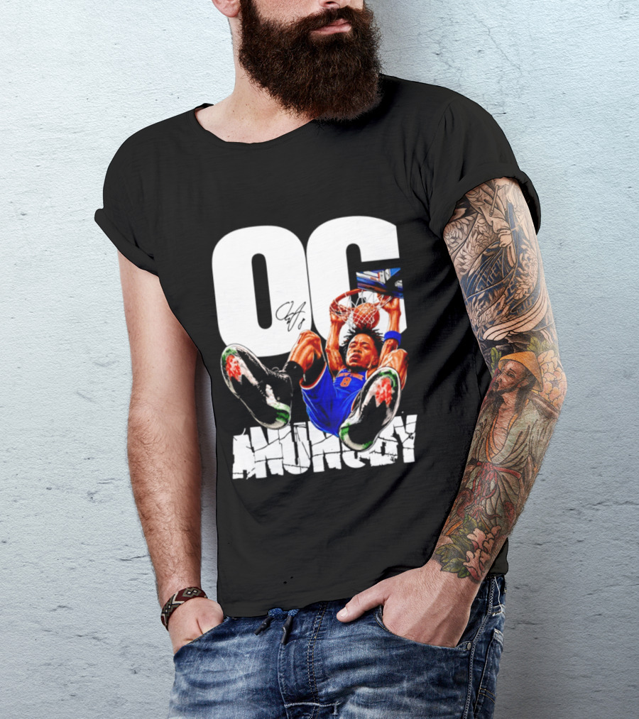 OG Anunoby Dunking New York Knicks Caricature T-Shirt