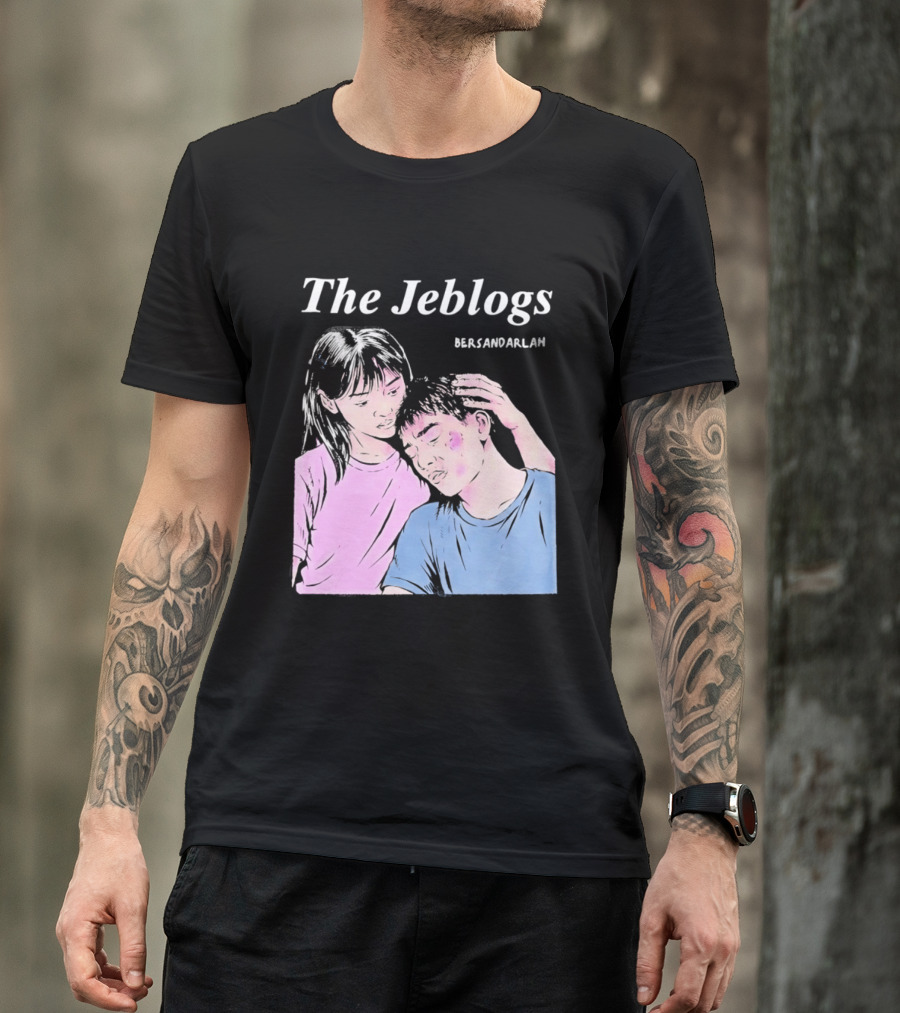 The Jeblogs Bersandarlah Pastel Art Style Tender Moment T-Shirt
