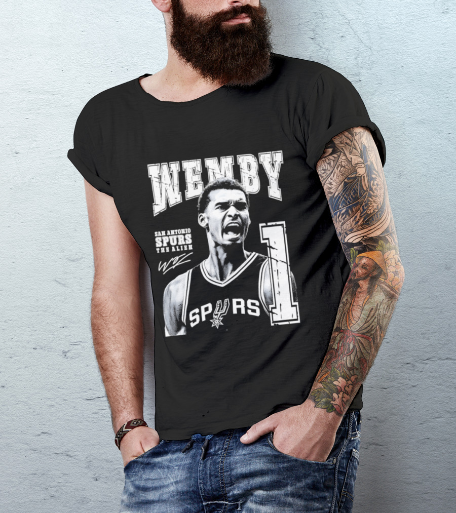 Wemby San Antonio Spurs The Alien 1 Victor Wembanyama Basketball T-Shirt
