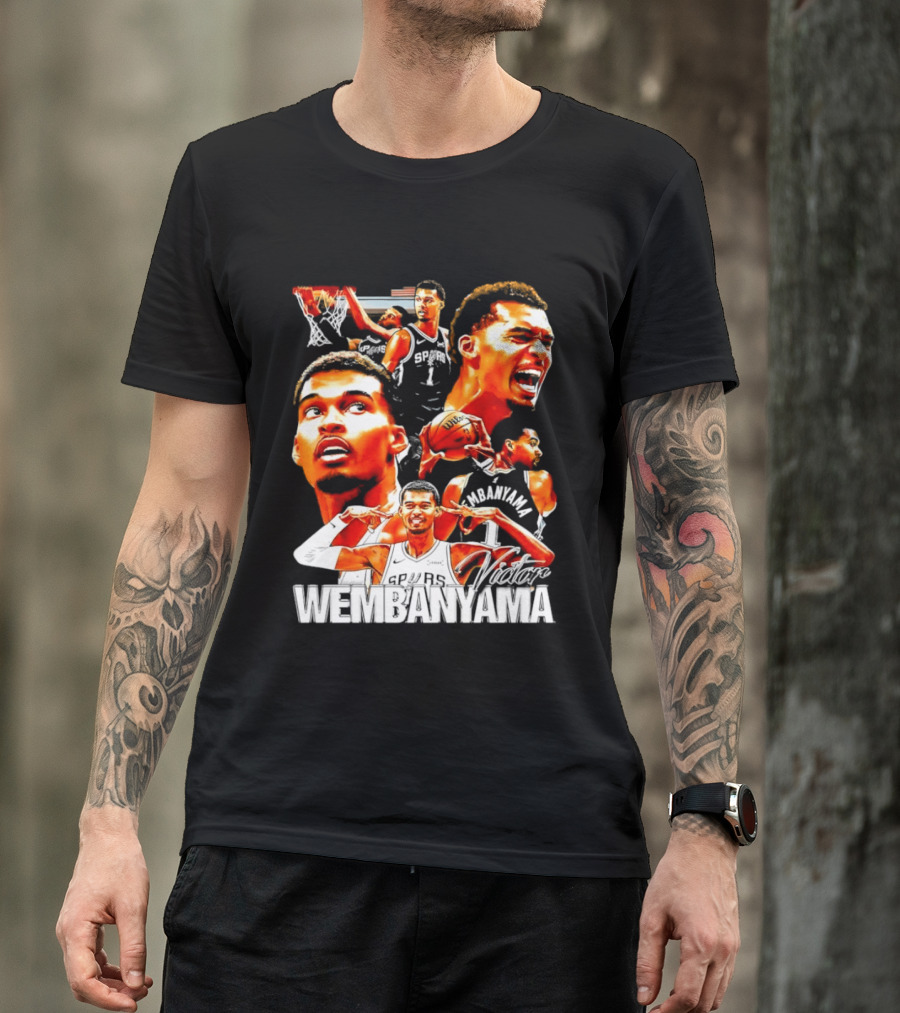 Victor Wembanyama Spurs Basketball Hero Collection T-Shirt