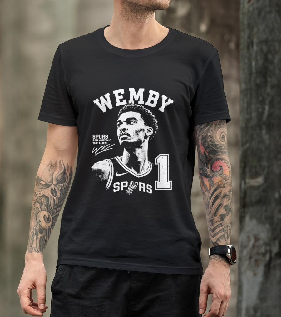 Wemby Victor Wembanyama Spurs The Alien 2026 Basketball Nba San Antonio 1 T-Shirt