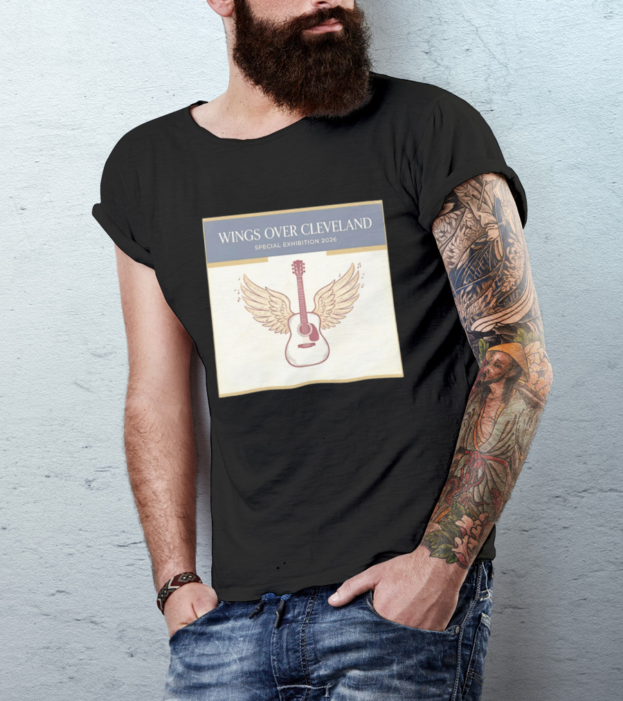 Wings Over Cleveland Special Exhibition 2026 Guitar With Wings And Music Notes T-Shirt