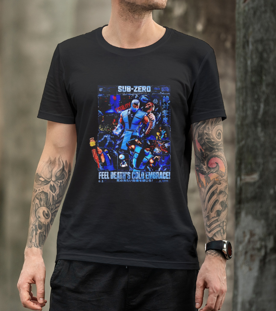 SUB ZERO Fatality Feel Death's Cold Embrace Mortal Kombat T-Shirt