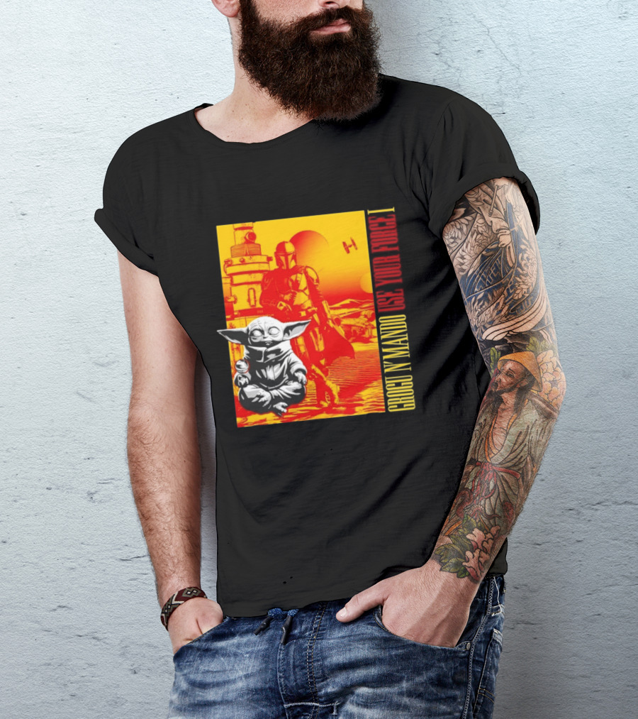 Grogu N' Mando Use Your Force I Star Wars Adventure T-Shirt