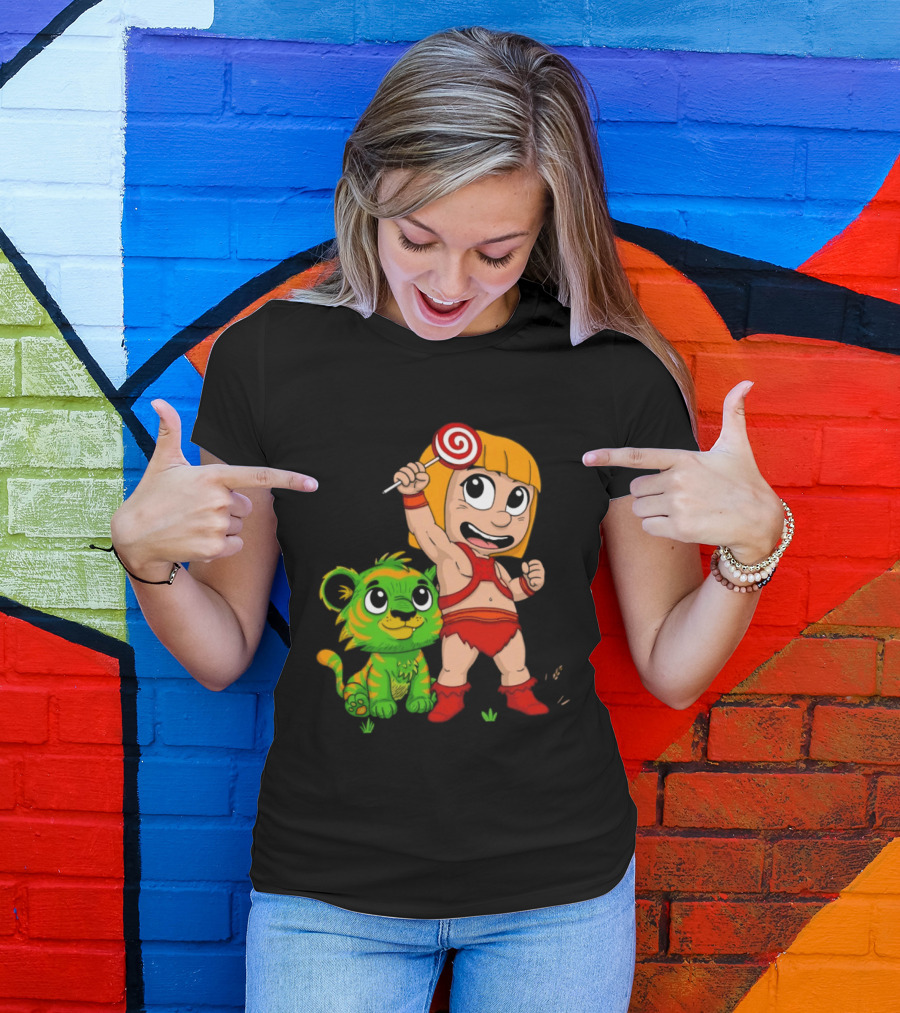 He Man And Battle Cat Masters Of Kindergarten Lollipop Adventure T-Shirt