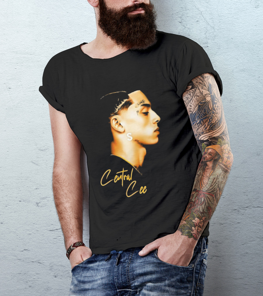 Central Cee Star UK Portrait Profile T-Shirt