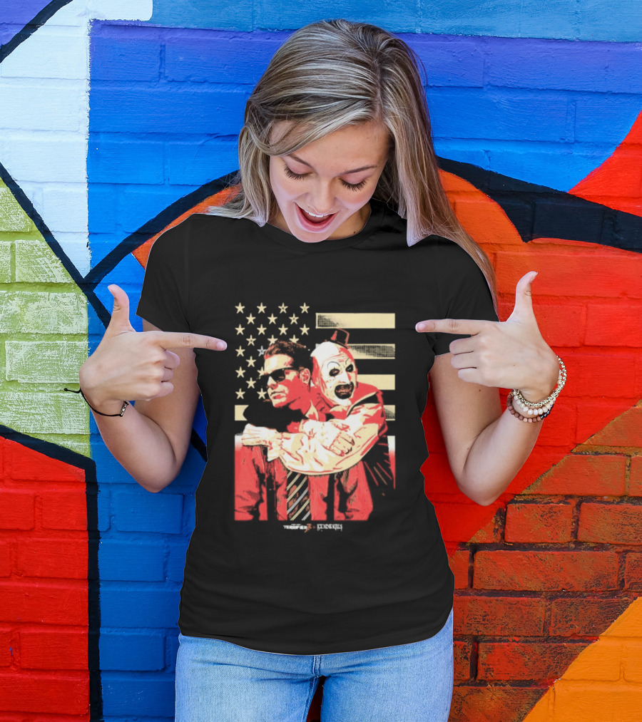 Ice Nine Kills Spencer Clown American Flag Horror Aesthetic T-Shirt