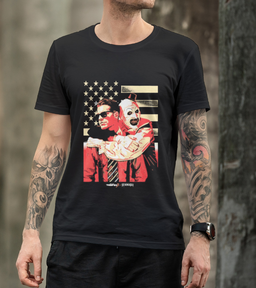 Ice Nine Kills Spencer Clown American Flag Horror Aesthetic T-Shirt
