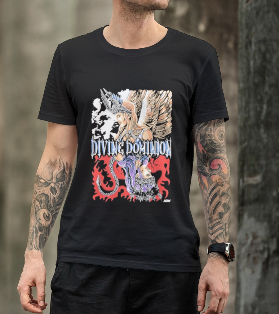 Divine Dominion Angel And Dragon Clash Heaven And Hell T-Shirt