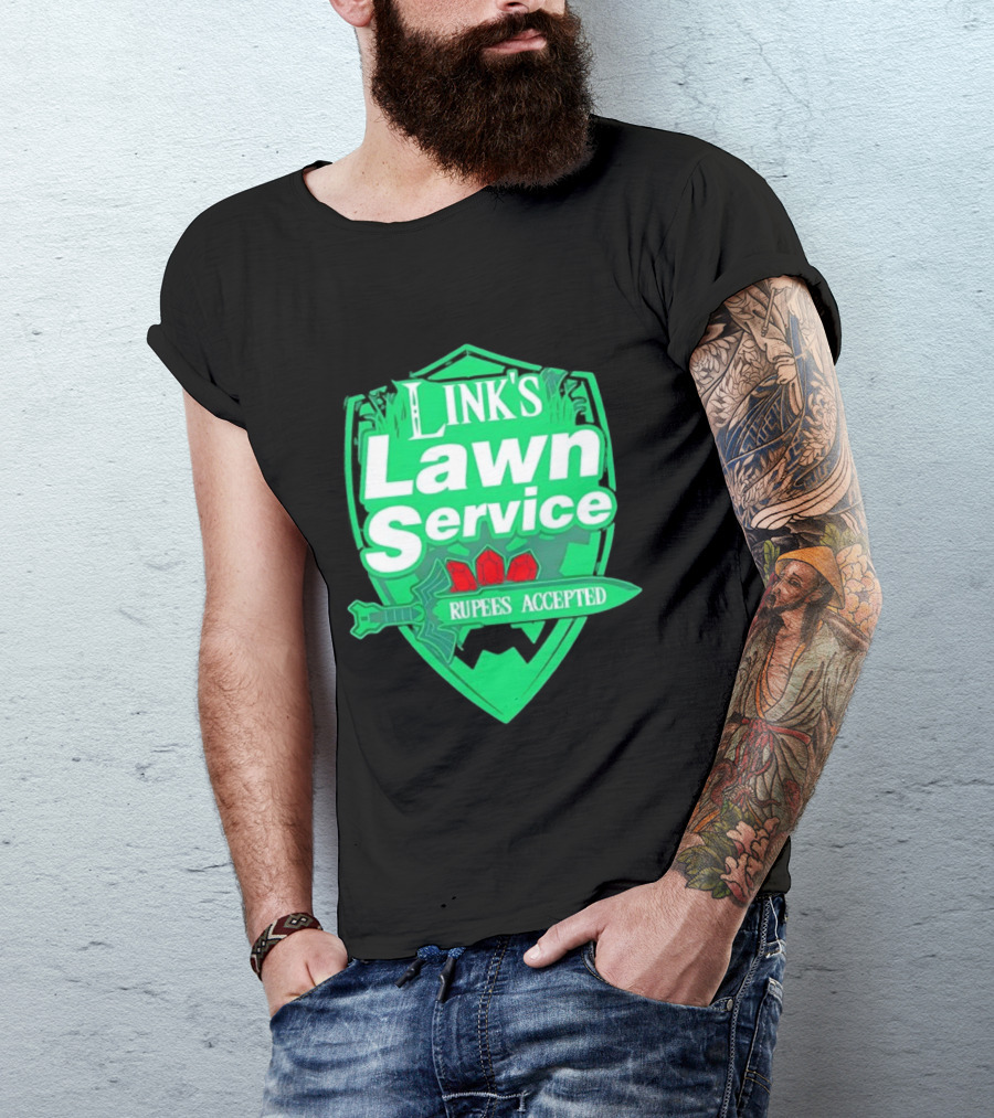 Link's Lawn Service Rupees Accepted The Legend Of Zelda Master Sword T-Shirt