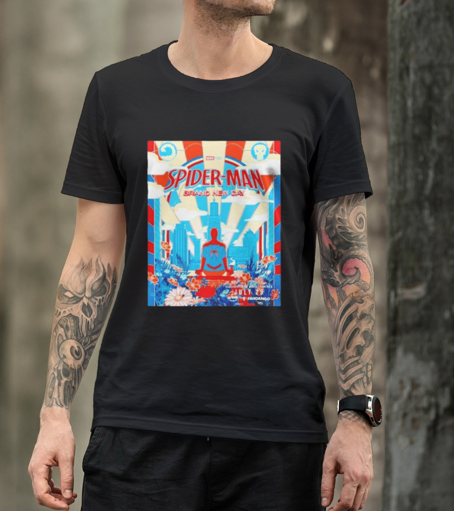 Marvel Studios Spider Man Brand New Day Exclusive Release July 29 Fandango Promotion T-Shirt