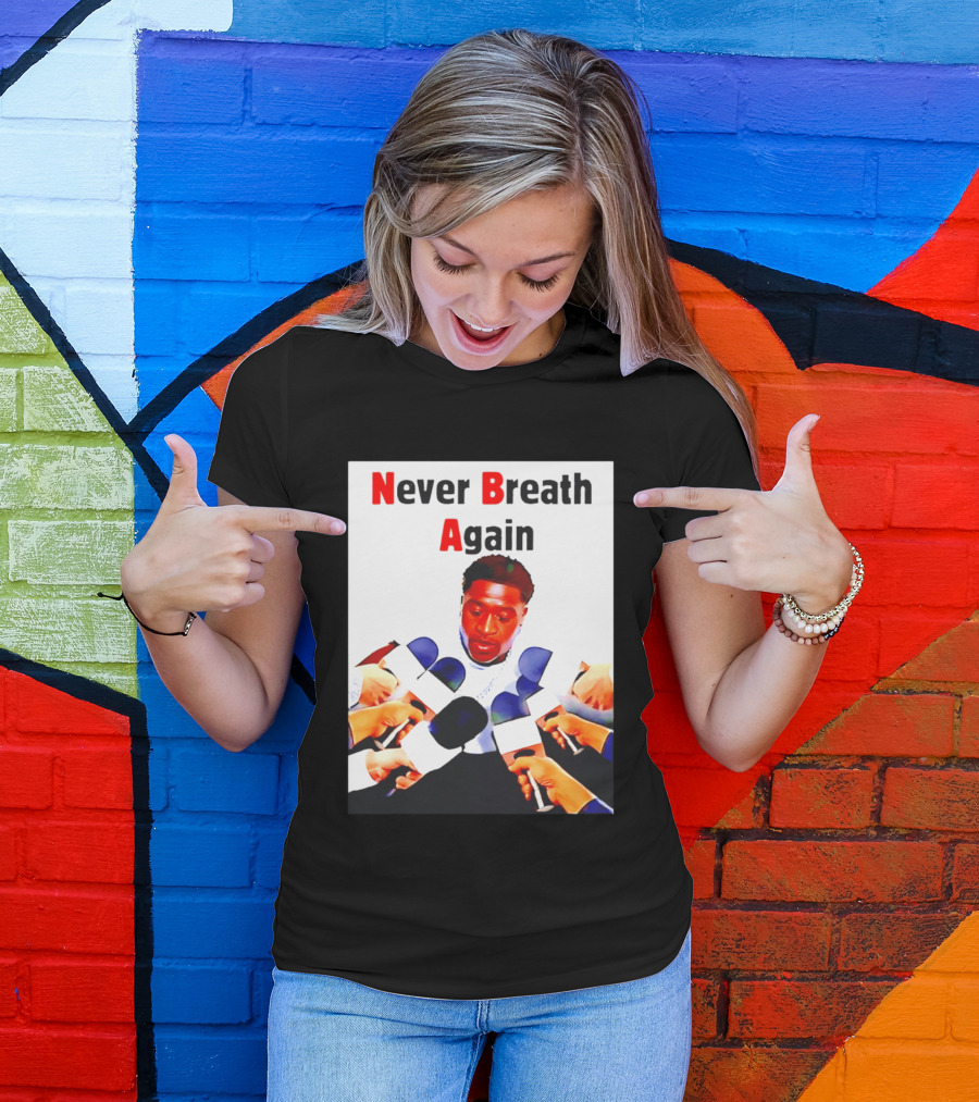 Never Breath Again George Floyd Microphones Press T-Shirt