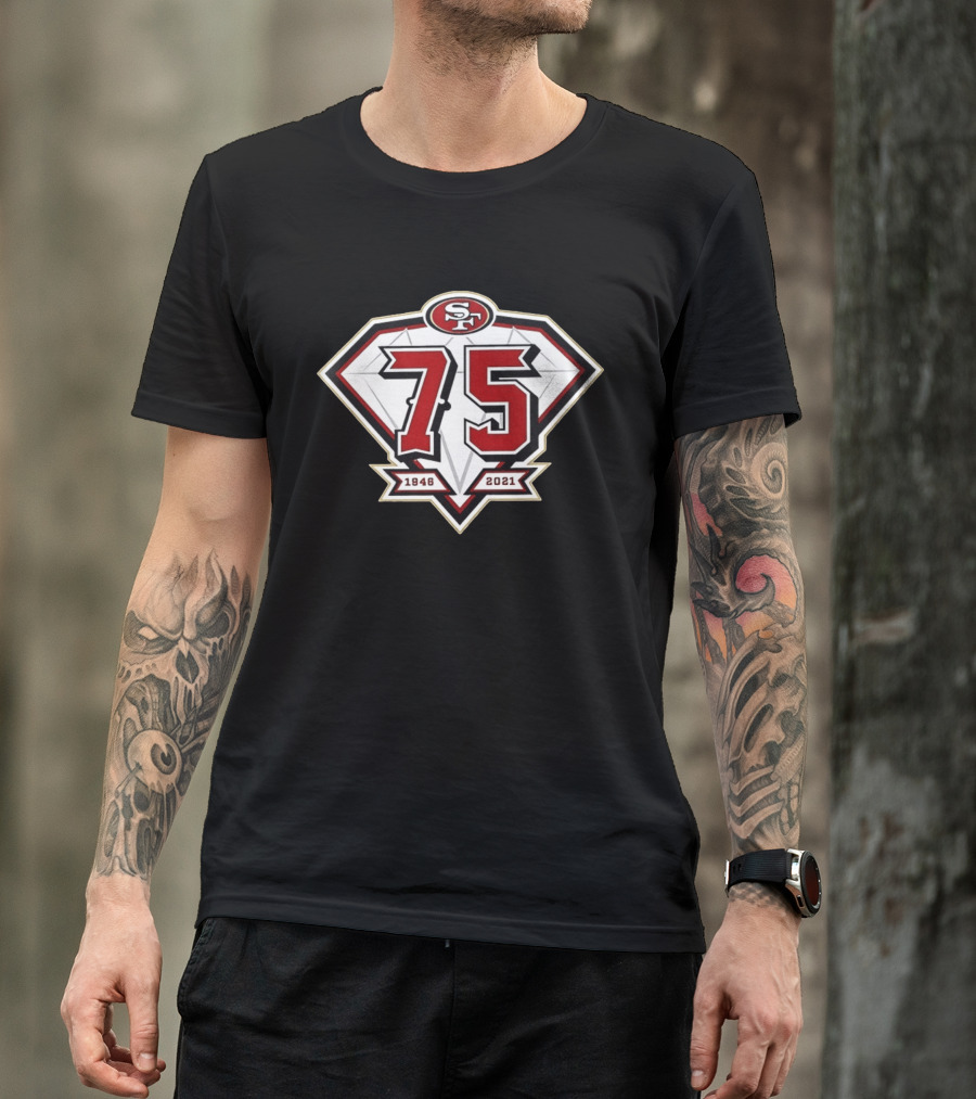 San Francisco 49ers SF 75th Anniversary 1946 2021 T-Shirt