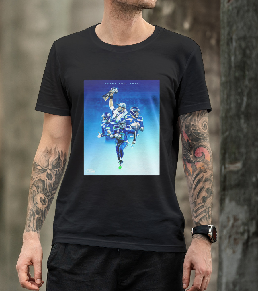 Thank You Russ Seattle Seahawks Russell Wilson Super Bowl 3 T-Shirt