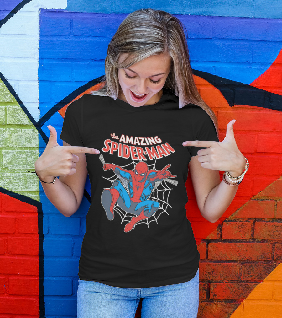 The Amazing Spider Man Web Crawling Comic T-Shirt
