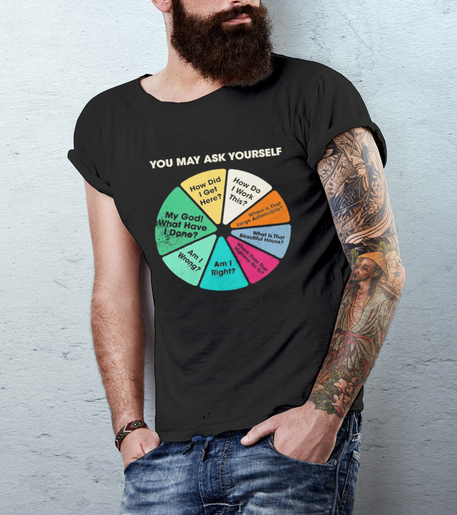 Talking Heads Pie Chart Lyrics You May Ask Yourself Once In A Lifetime T-Shirt