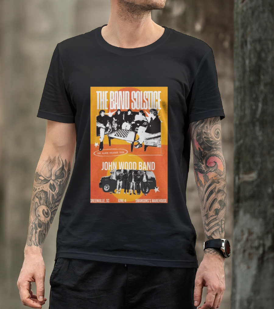 The Band Solstice Album Release Tour June 4 Greenville SC Swanson's Warehouse John Wood Band T-Shirt