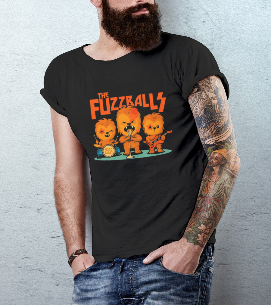 The Fuzzballs Chewbacca Star Wars Music Band T-Shirt