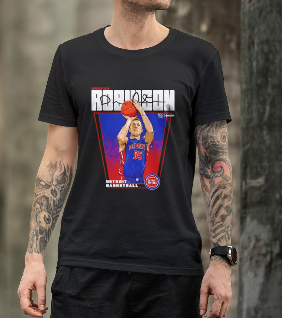 Duncan Robinson Detroit Pistons Basketball NBA Number 55 T-Shirt