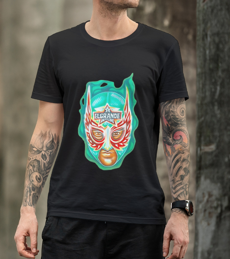 El Grande Americano Luchador Mask Art Bright T-Shirt