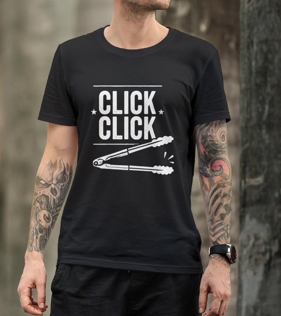 Click Click Grilling Dad Buffalo Cooking Tools Tongs T-Shirt