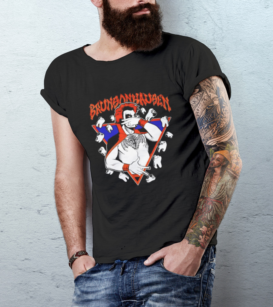 Brunsonhausen WWE Fan Art Featuring Danhausen And Jalen Brunson T-Shirt