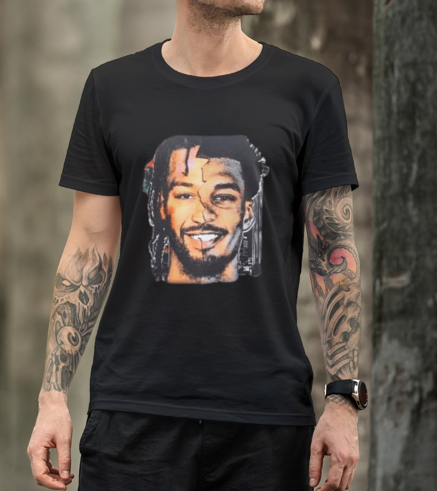 Jalen Brunson New York Knicks Victor Wembanyama San Antonio Spurs Big Face Basketball Collage T-Shirt