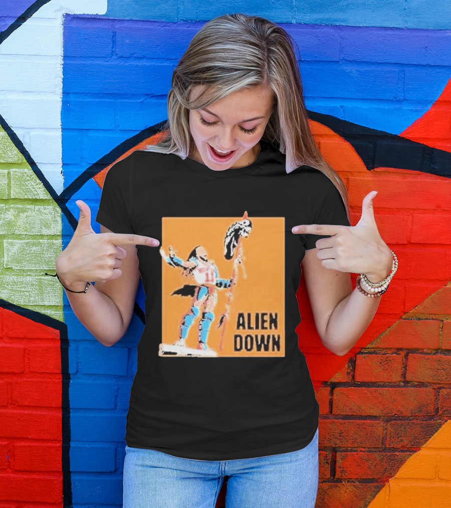 Jalen Brunson Knicks 11 Alien Down Spurs Wemby T-Shirt