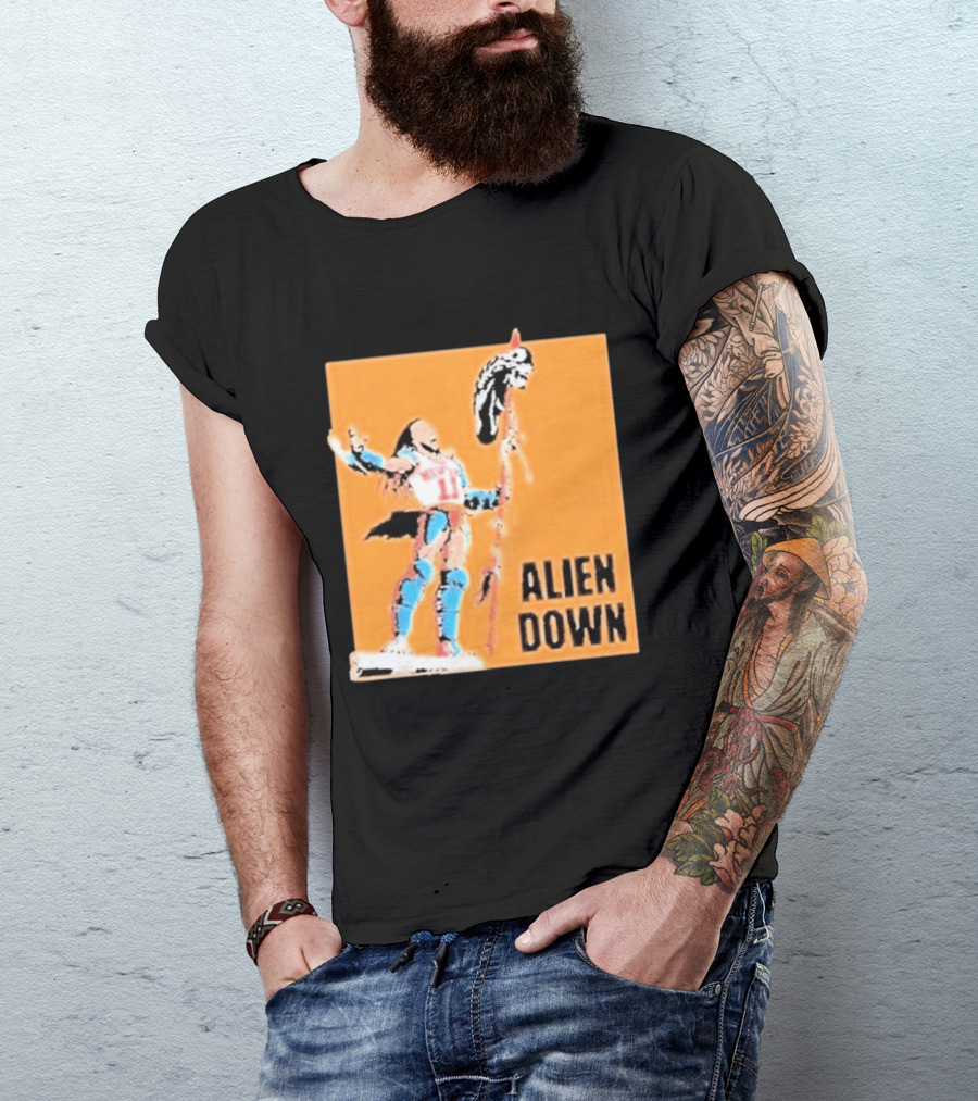 Jalen Brunson Knicks 11 Alien Down Spurs Wemby T-Shirt