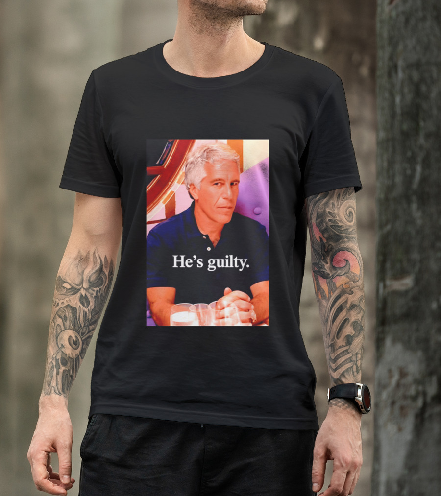 Lil Pump Epstein He's Guilty Controversial Meme T-Shirt