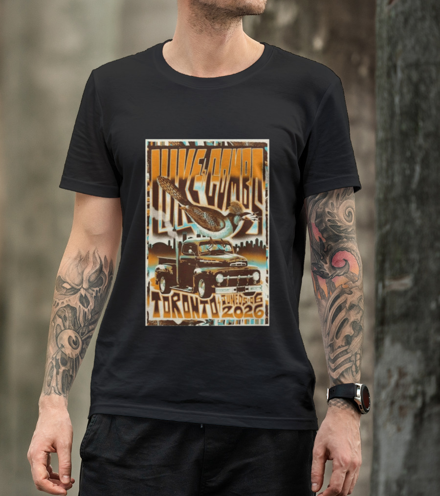 Luke Combs 2026 Tour Toronto June 5 6 Truck And Bird Skyline T-Shirt