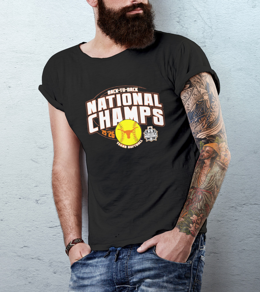 Back To Back National Champs 2026 Texas Softball T-Shirt
