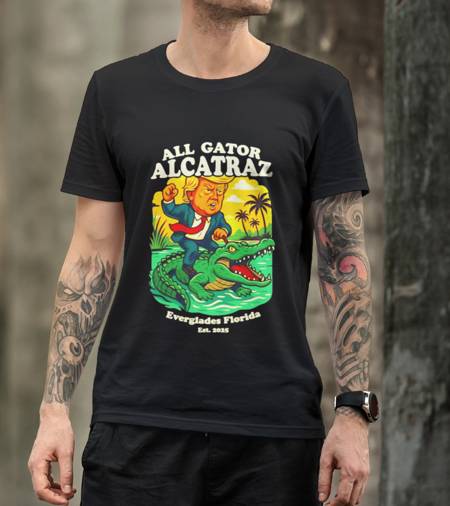 All Gator Alcatraz Everglades Florida Est 2025 T-Shirt