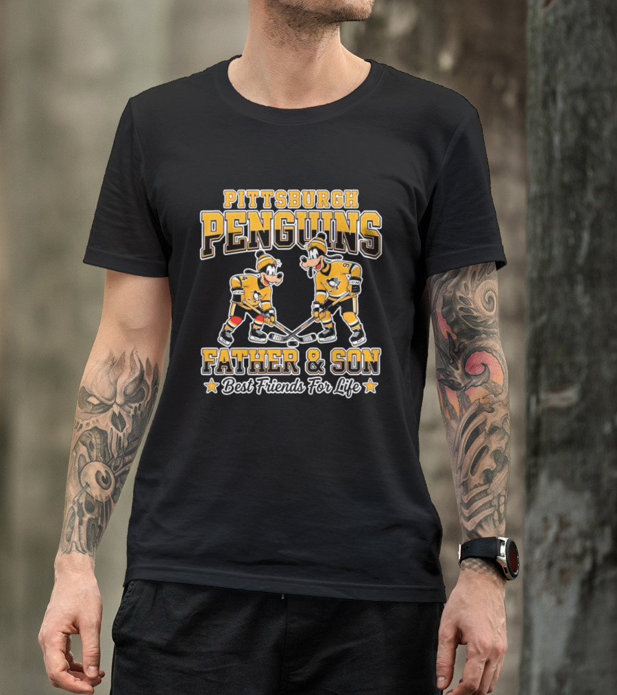Pittsburgh Penguins Goofy Father And Son Best Friends For Life T-Shirt