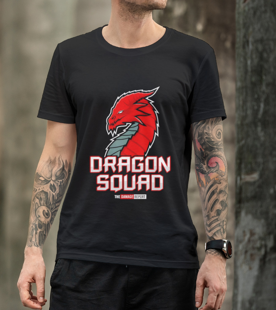 Dragon Squad The Damage Report Red Dragon Head T-Shirt