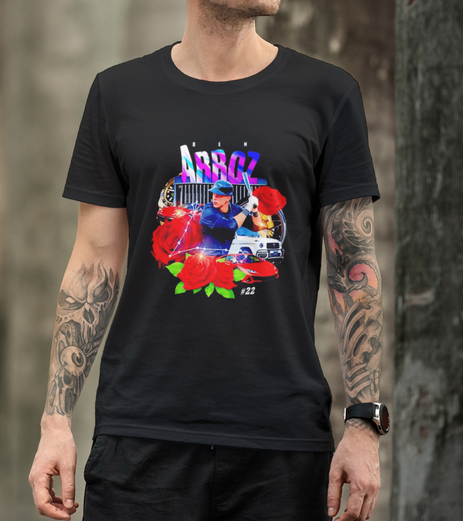 Ben Arroz New York Yankees Aaron Judge MLB 22 Luxury Sports Supercar Rose T-Shirt