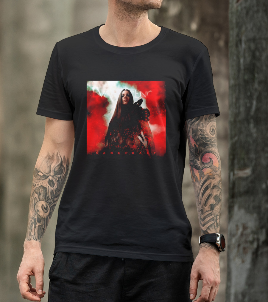 Evanescence Sanctuary Red Atmospheric Album Cover T-Shirt