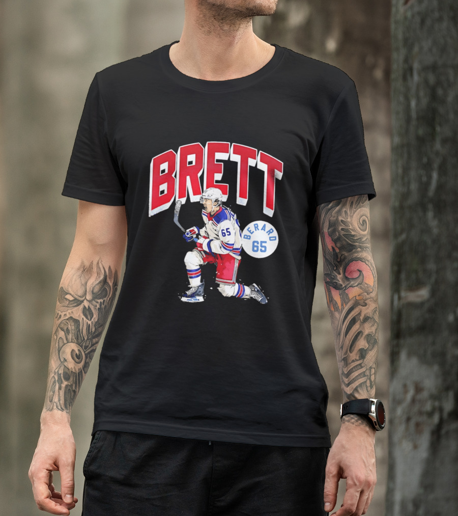 Brett Berard 65 New York Rangers Hockey T-Shirt