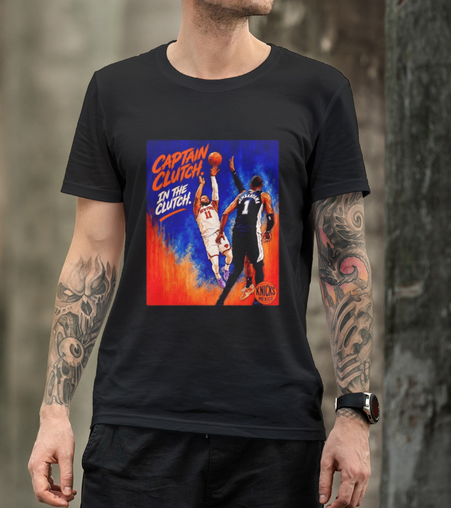 Captain Clutch Jalen Brunson Vs Victor Wembanyama Knicks Basketball Mexico T-Shirt