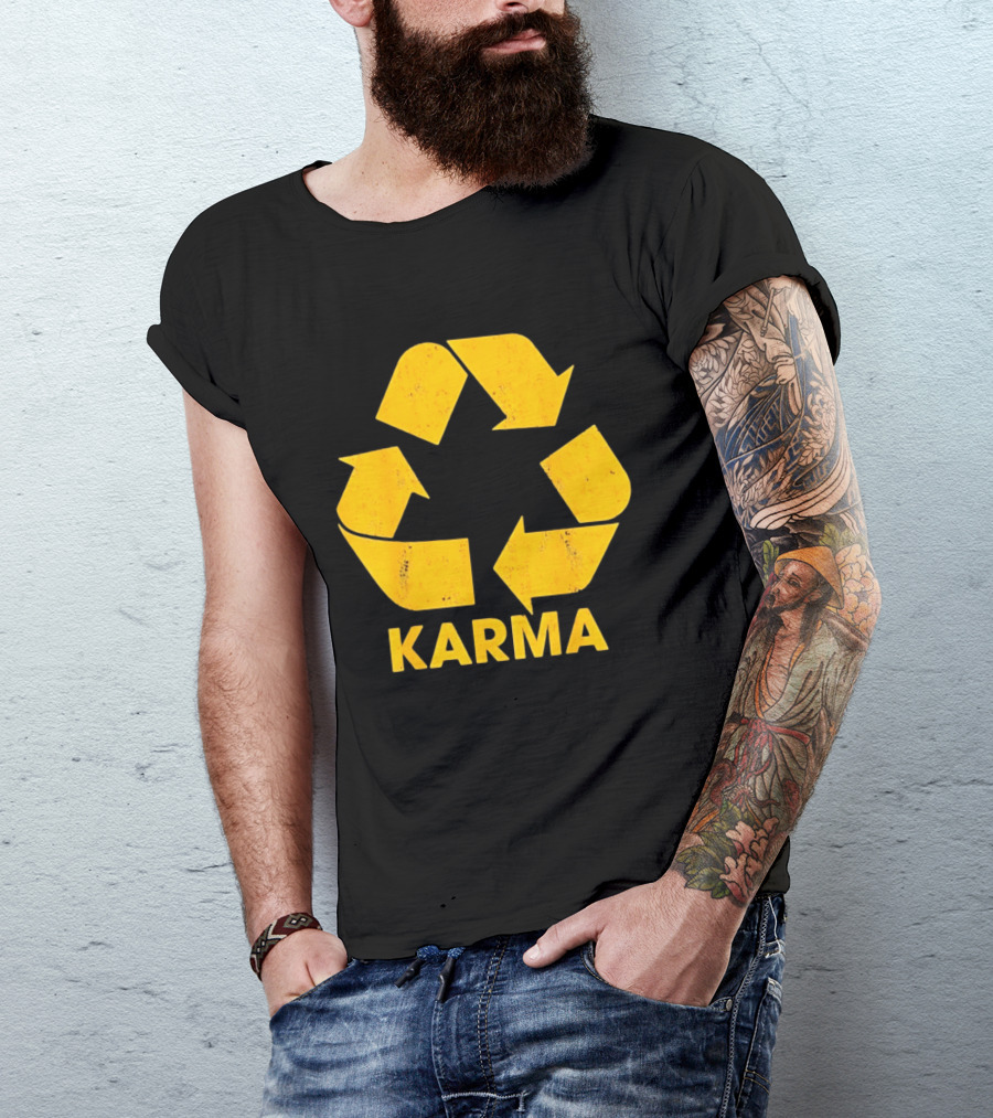 Karma Recycle Symbol Philosophy Motivational Concept T-Shirt