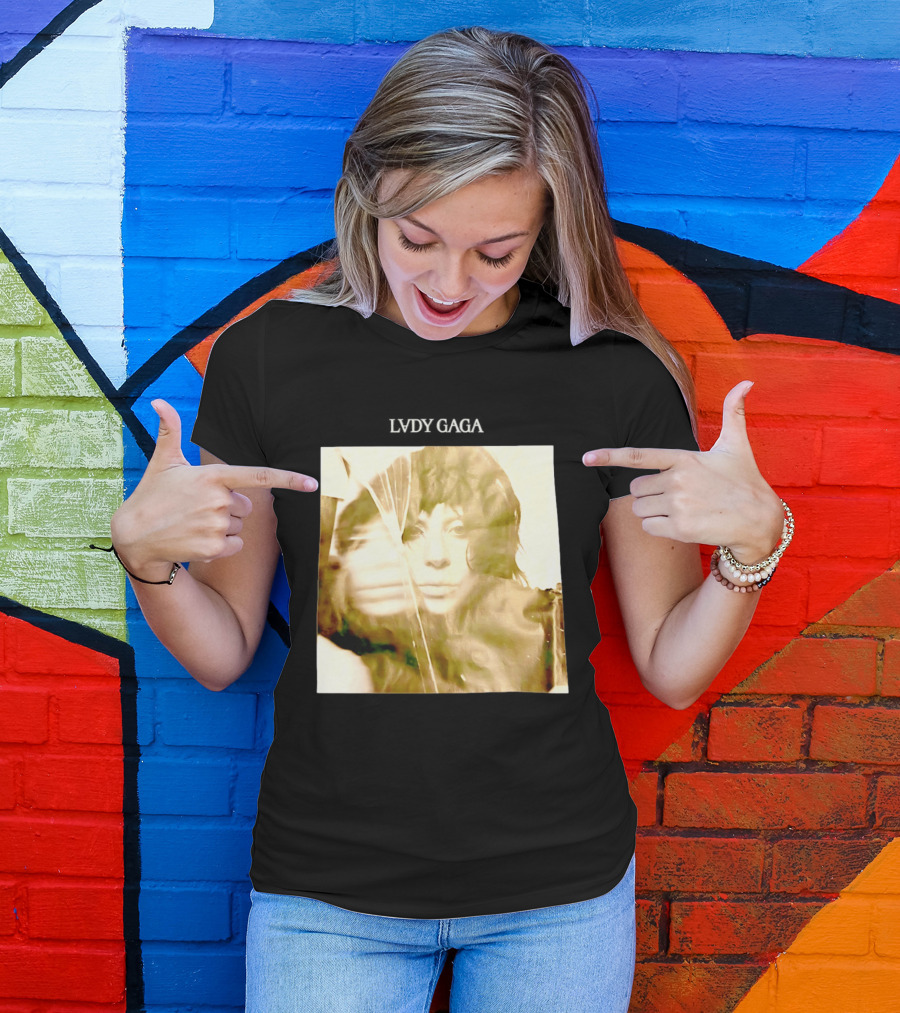 LADY GAGA LVDY Vintage Album Cover T-Shirt