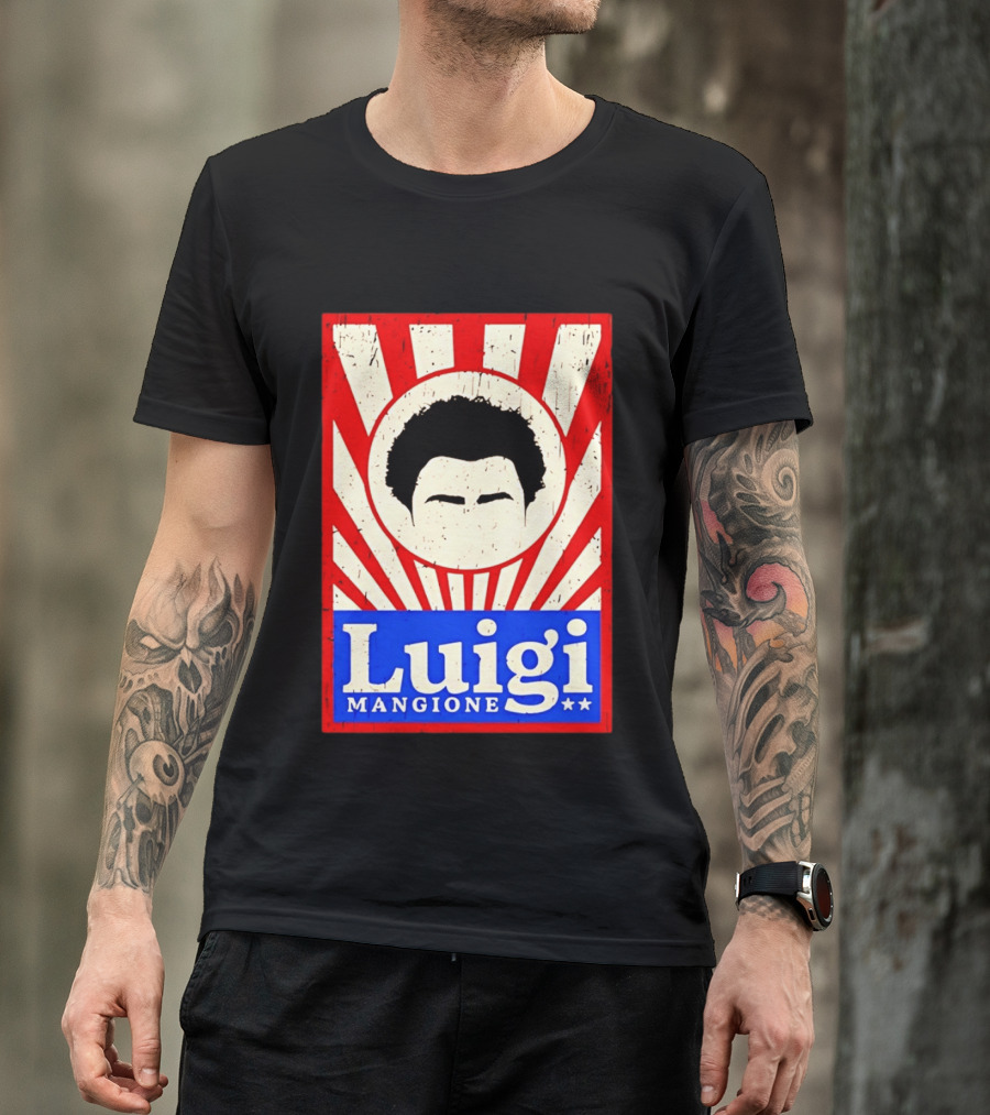 Luigi Mangione Red White Blue Campaign T-Shirt
