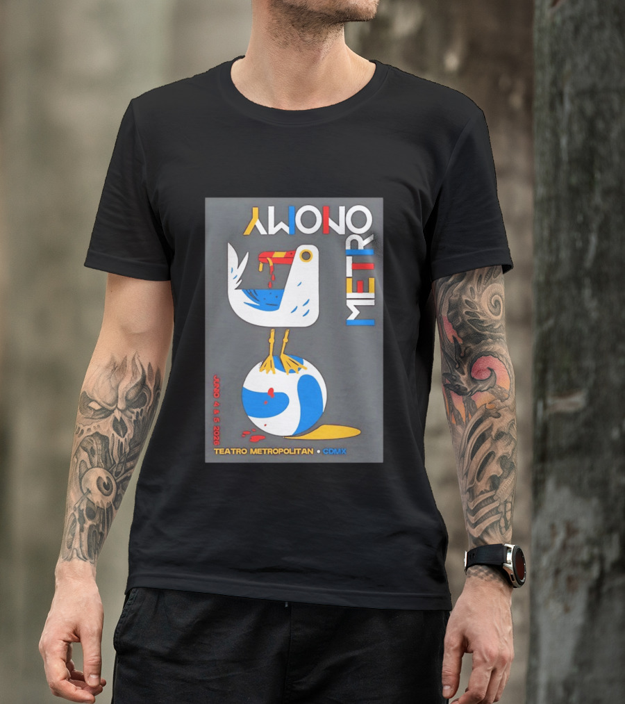 Teatro Metropolitan CDMX Junio 4 5 2026 Metronomy Event Bird T-Shirt