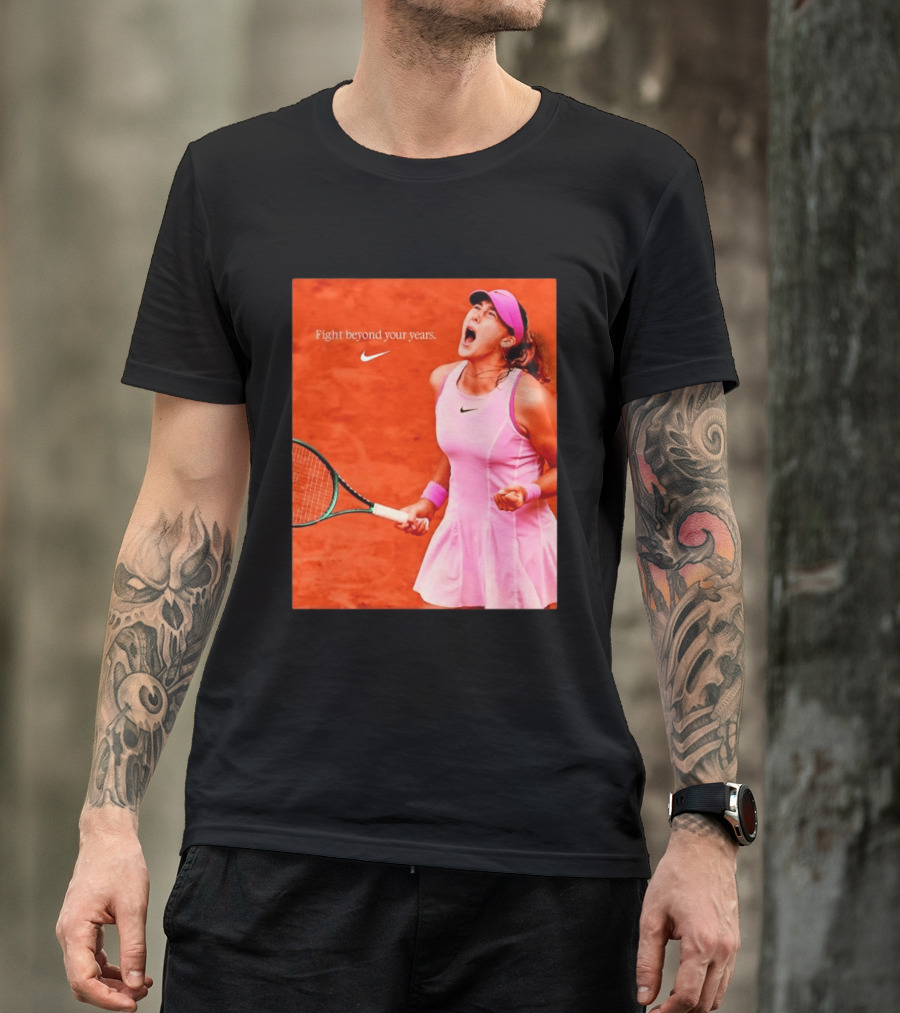 Mirra Andreeva Nike Fight Beyond Your Years Tennis Motivation T-Shirt