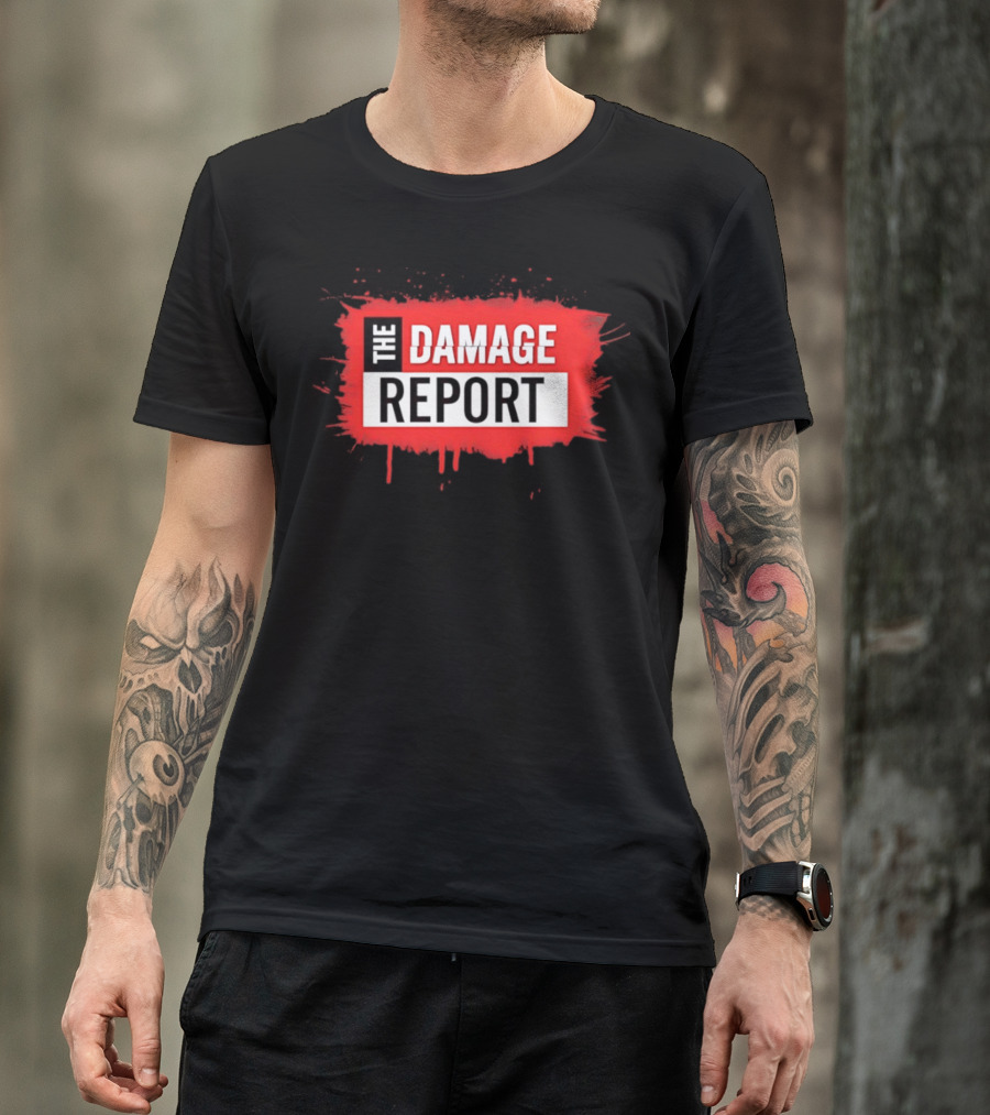 The Damage Report Media News Political Commentary Program Branding T-Shirt