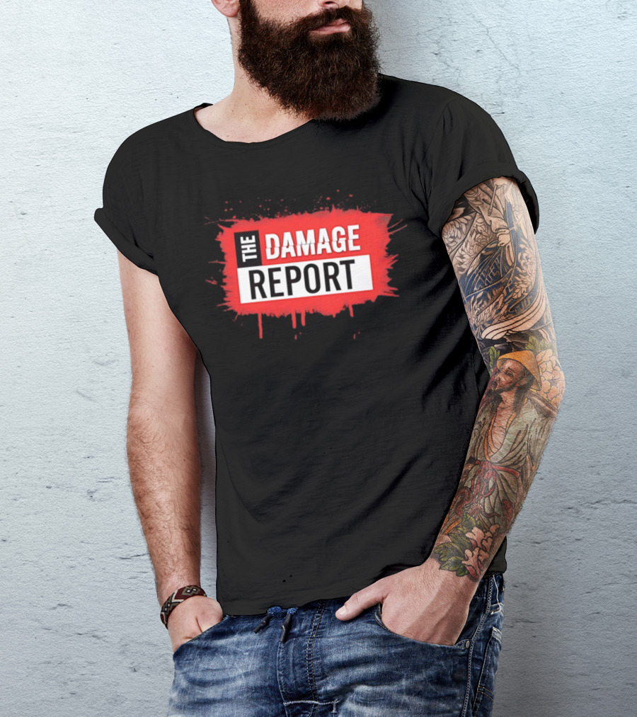 The Damage Report Media News Political Commentary Program Branding T-Shirt