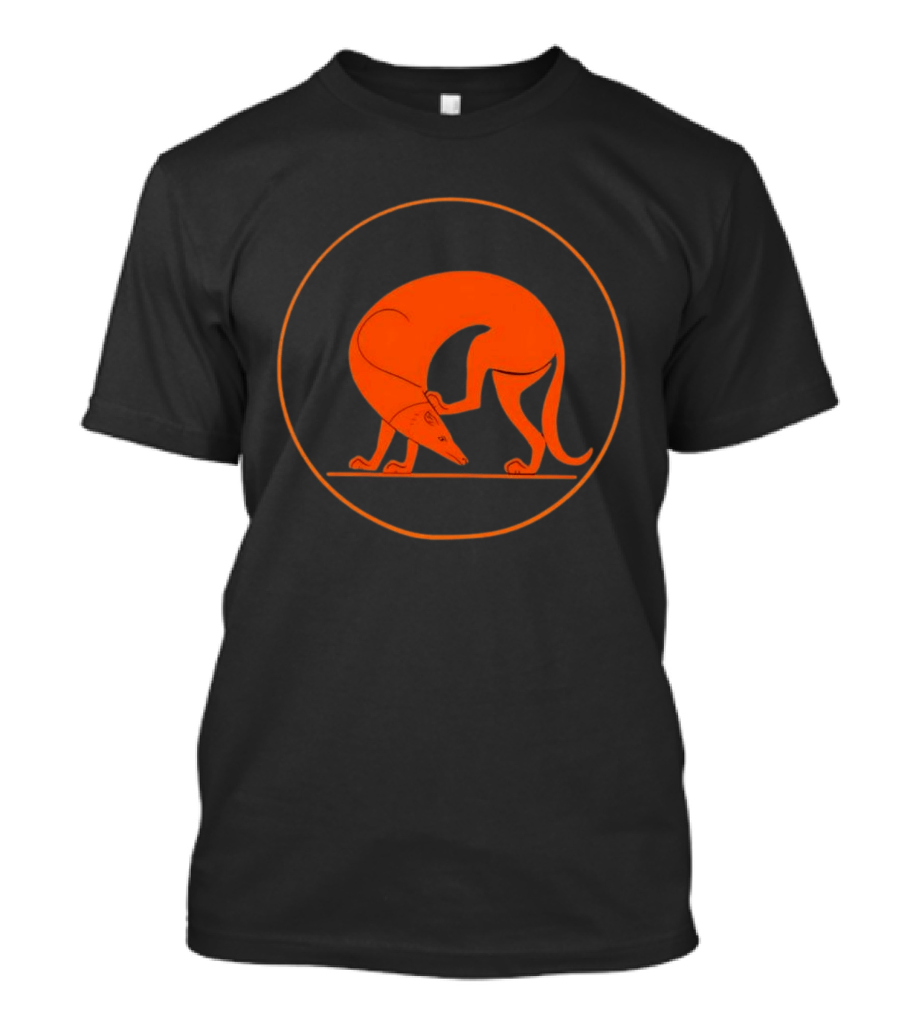 Tondo Hound Orange Circle Canine T-Shirt