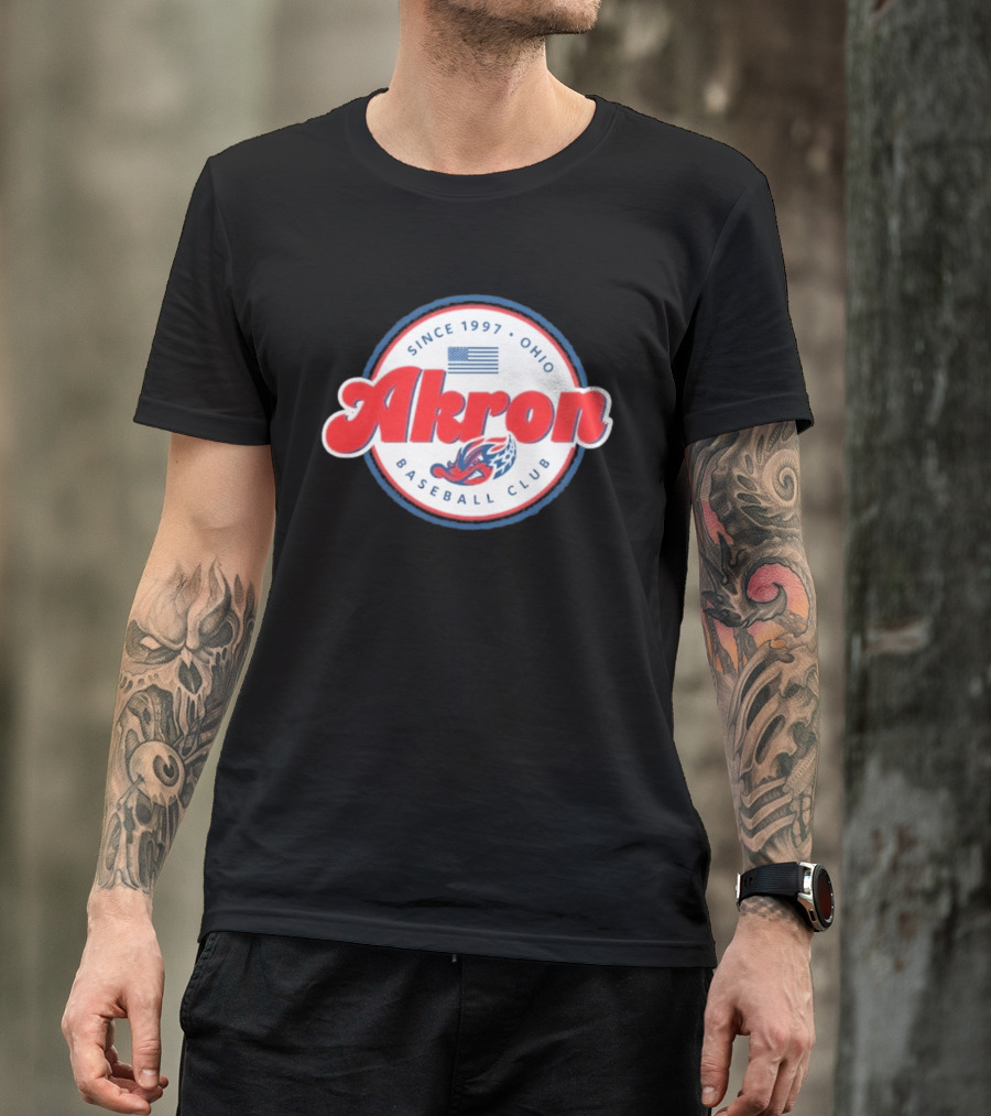 Since 1997 Akron Ohio Baseball Club USA Flag T-Shirt