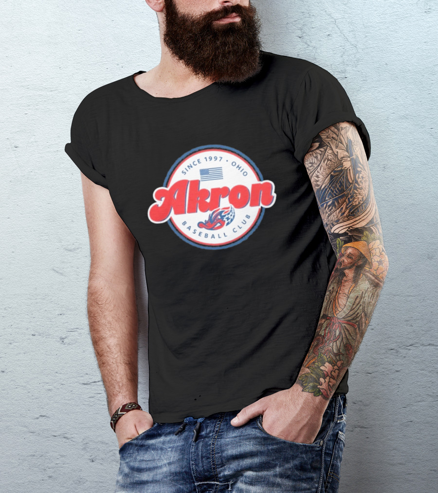 Since 1997 Akron Ohio Baseball Club USA Flag T-Shirt